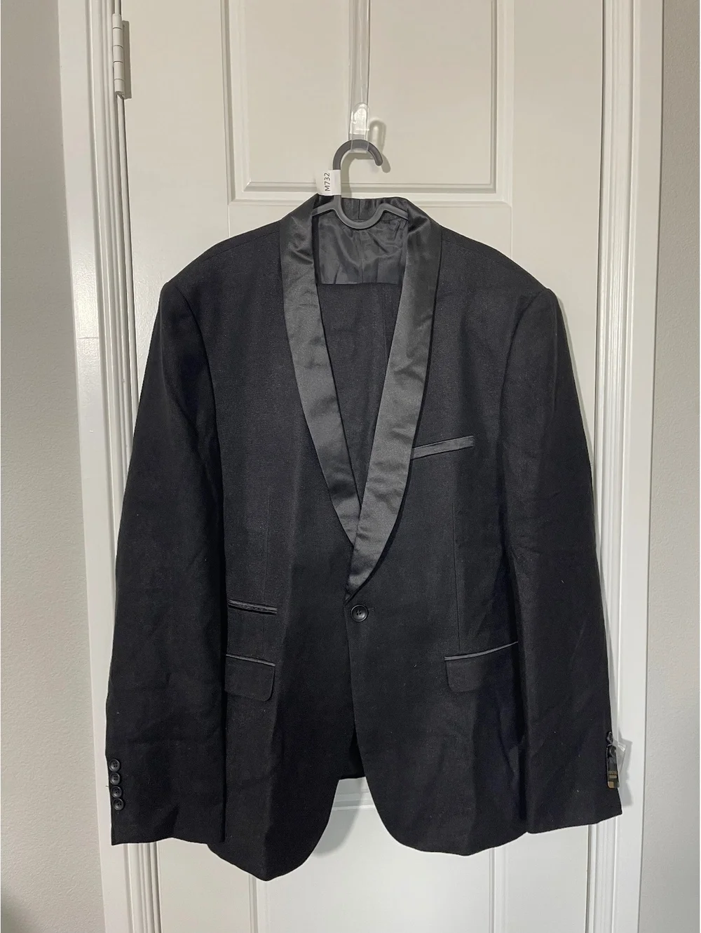 Suit for Men Size XL Black Slim Fit 2 Pieces Heavyweights Business Suits M732